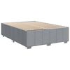 vidaXL Boxspring met matras stof lichtgrijs 160x200 cm