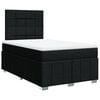 vidaXL Boxspring met matras stof zwart 120x190 cm