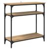 vidaXL Wandtafel Artisan Eiken 75 x 29 x 75 cm Bewerkt hout
