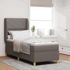 vidaXL Boxspringbed met Matras Donkergrijs 90x190 cm Taupe 80 x 200 cm