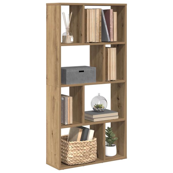 vidaXL Boekenkast 60x20x120,5 cm bewerkt hout artisanaal eikenkleurig
