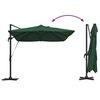 vidaXL Cantilever Roma parasol Groen en Zwart 352 x 251 x 265 cm