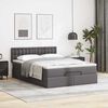 vidaXL Ottoman bed met matras 140x200cm kunstleer grijs