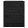 vidaXL Nachtkastjes 2 st 40x31x50 cm massief grenenhout zwart