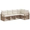 vidaXL Tuinbankenset 5 st Beige poly rattan
