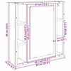 vidaXL Badkamer spiegelkast Beige 60 x 16 x 60 cm Bewerkt hout
