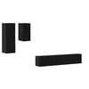 vidaXL Wand tv-kast Wandgemonteerd 3 pcs Zwart Eiken Bewerkt hout