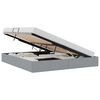 vidaXL Opslag bed met opslag Lichtgrijs 193 x 203 cm Stof