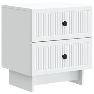 vidaXL Nachtkastje met lade Wit 43 x 34,5 x 47,5 cm Bewerkt hout