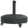 vidaXL Parasolvoet met wielen voor stok van &Oslash;38 / 48 mm 27 kg rond