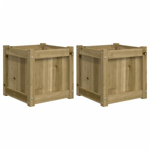 vidaXL Plantenbakken 2 st cm ge&iuml;mpregneerd hout