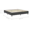 vidaXL Boxspring stof donkergrijs 200x200 cm
