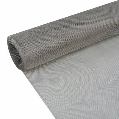 vidaXL Gaas 100x1000 cm roestvrij staal zilverkleurig