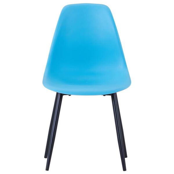 vidaXL Eetkamerstoelen 6 st PP blauw