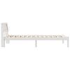 vidaXL Bedframe met hoofdeinde Wit 80 x 200 cm Massief grenenhout