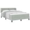 vidaXL Boxspringbed met hoofdeinde Lichtgrijs 140 x 190 cm Fluweel