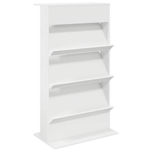 vidaXL Tijdschrift Rek Wit 70 x 41 x 126 cm Bewerkt hout
