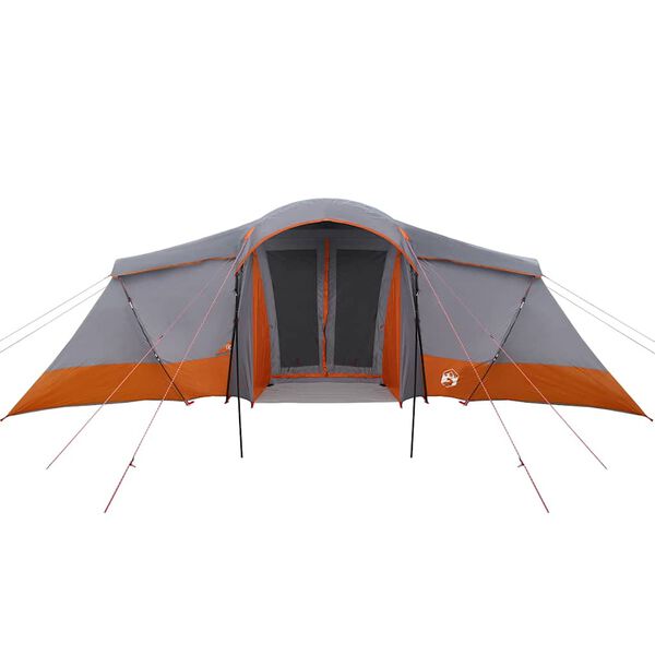 vidaXL Tenten met dak Grijs en oranje 721 x 335 x 212 cm Polyester