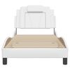vidaXL Bedframe "Viana" zonder matras kunstleer wit 80x200 cm