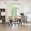 vidaXL Wandtafel NOAIN X-vormige poten 180x90x75 cm massief hout