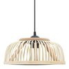 vidaXL Hanglamp halfrond 40 W E27 34x14,5 cm bamboe