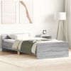 vidaXL Bedframe bewerkt hout grijs sonoma eiken 75x190 cm