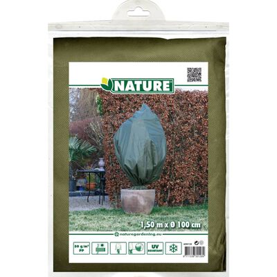 Nature Wintervliesdoekhoezen 3 st 50 g/m² 100x50 cm groen