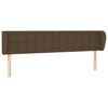 vidaXL Hoofdbord met randen 163x23x78/88 cm stof donkerbruin