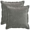vidaXL Kussensloop 2 st HOUTEN Donkergrijs 40 x 40 cm Chenille Stof