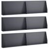 vidaXL Keerwand 6 st 80 x 12 x 30 cm Staal Antraciet