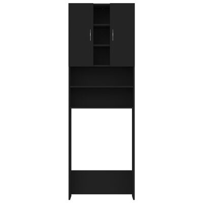 vidaXL Wasmachinekast 64x25,5x190 cm zwart