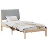 vidaXL Bedframe Bruin en lichtgrijs 90 x 190 cm Massief grenenhout