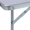 vidaXL Campingtafel inklapbaar 60x40 cm aluminium wit