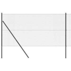 vidaXL gelast draadhek met grondbevestiging 25 x 1,4 m Grijs Mesh