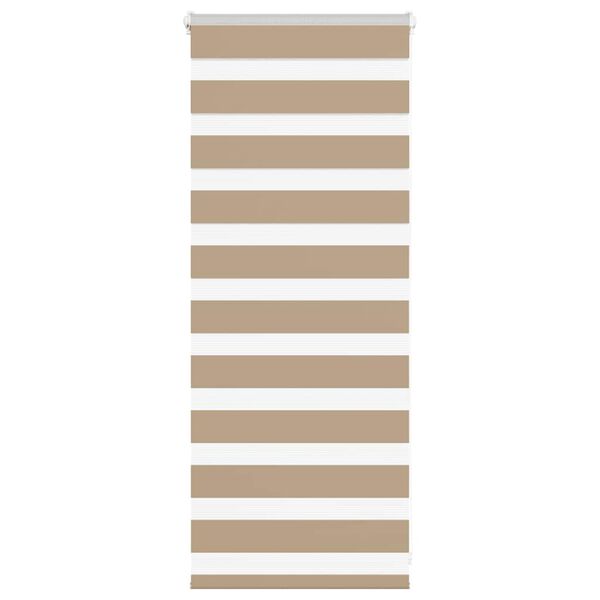 vidaXL Zebra Blind zandbruin 65x100 cm stofbreedte 60,9 cm polyester