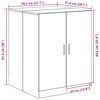 vidaXL Wasmachinekast met opslag Zwart Eiken 70,5 x 71,5 x 91,5 cm