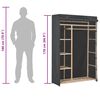 vidaXL Kledingkast 110x40x170 cm stof grijs