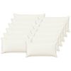 vidaXL Kussensloop 12 st HOUTEN Wit 40 x 80 cm Faux Linnen