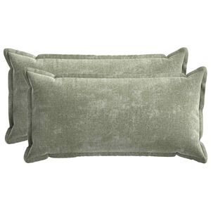 vidaXL Kussensloop 2 pcs HOUTEN Groen 40 x 80 cm Chenille Stof