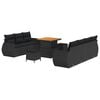 vidaXL Tuin Sofa Set 10 st 7-Aantal zitplaatsen Zwart poly rattan