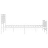 vidaXL Bedframe met hoofd- en voeteneinde metaal wit 180x200 cm