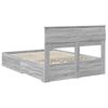 vidaXL Bedframe met hoofdeinde Grijs Sonoma 160 x 200 cm Bewerkt hout
