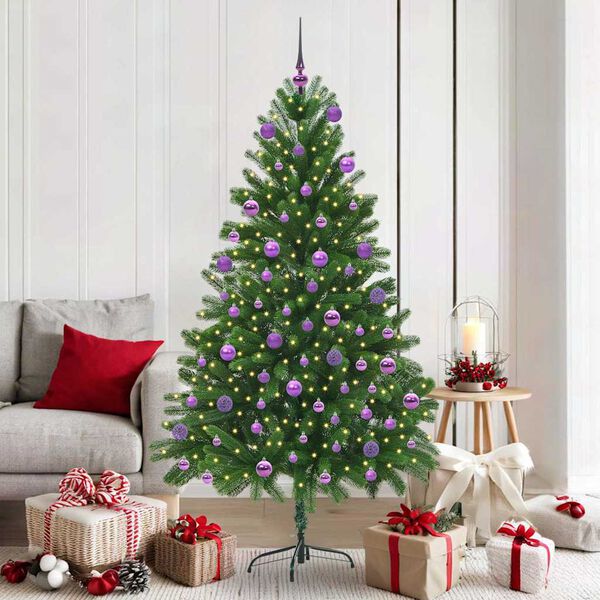 vidaXL Kerstboom met 300 LED met standaard Groen 180 cm PE