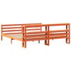 vidaXL Bedframe zonder matras massief grenenhout wasbruin 200x200 cm