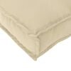 vidaXL Palet Kussen Beige 180 x 40 x 8 cm Oxford stof