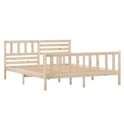 vidaXL Bedframe massief hout 140x190 cm