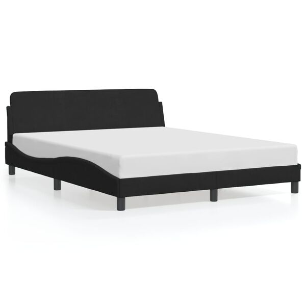 vidaXL Bedframe "Dover" 160x200 cm fluweel zwart