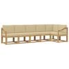 vidaXL Buiten bankenset 6 st Wit en Beige Polyester