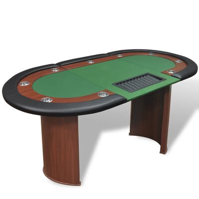 Bevatten compact Dat vidaXL Pokertafel voor 10 personen met dealervak en fichebak groen online  kopen | vidaXL.be