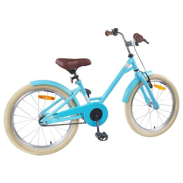 vidaXL Kinderfiets 18 Inch voor 5-7 jaar Lichtblauw